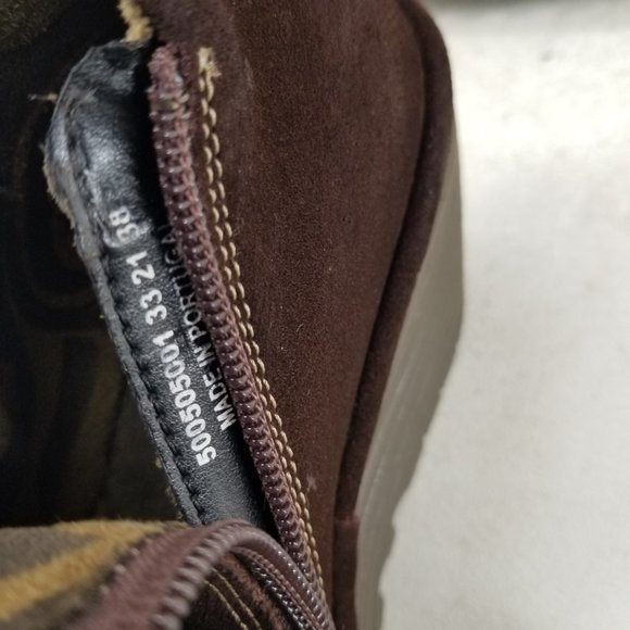 Fly London Boots Womens 38 Yip Ankle Booties Wedge Side Zipper F500505001 Brown - Picture 9 of 16